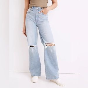 NWT Madewell Tall Superwide-Leg Jeans in Blaisdell Wash